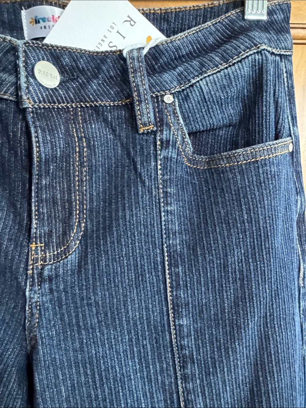 Risen Dark Blue Wide-Leg Jeans - Picture 3 of 7